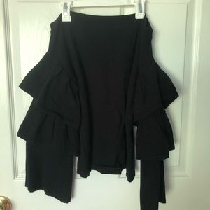 Black off the shoulder sweater